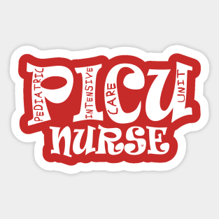 RN PICU Pediatric Intensive Care Unit Sticker